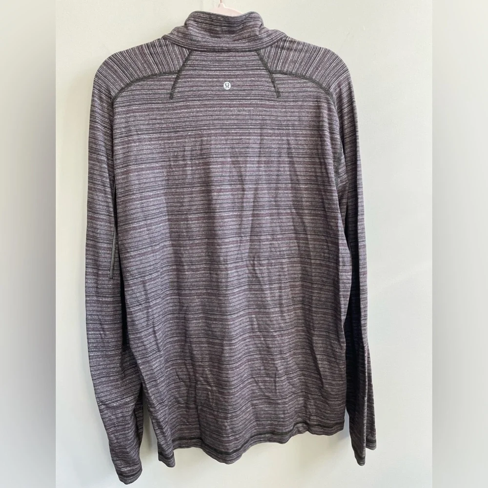 Lululemon Athletica Surge Warm 1/2 Zip Polar Night Stripe